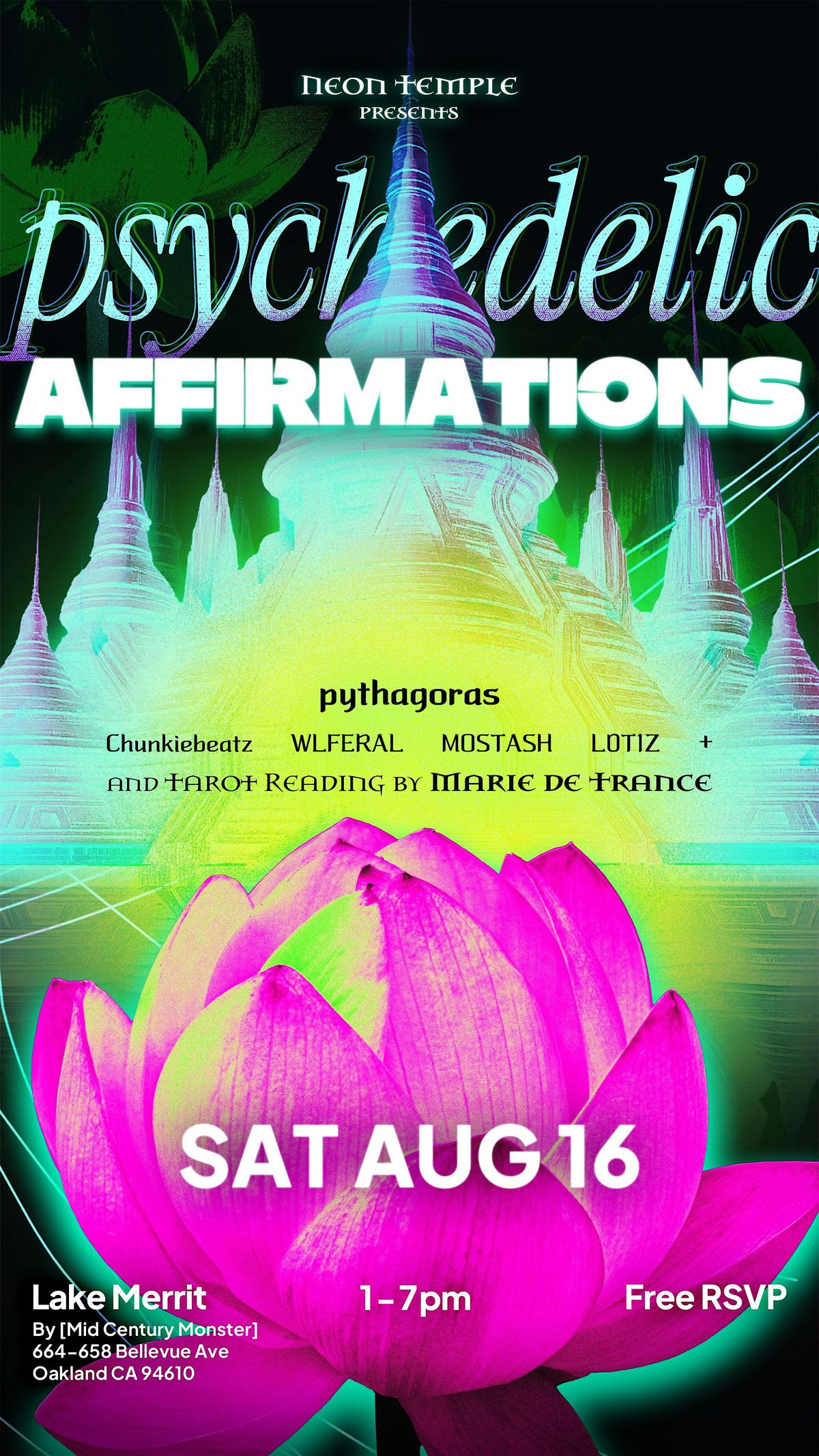 PSYCHEDELIC AFFIRMATIONS, 16 August | Event in Oakland | AllEvents