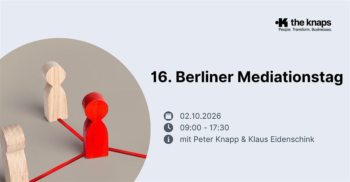 16. Berliner Mediationstag, 2 October | Event in Berlin | AllEvents
