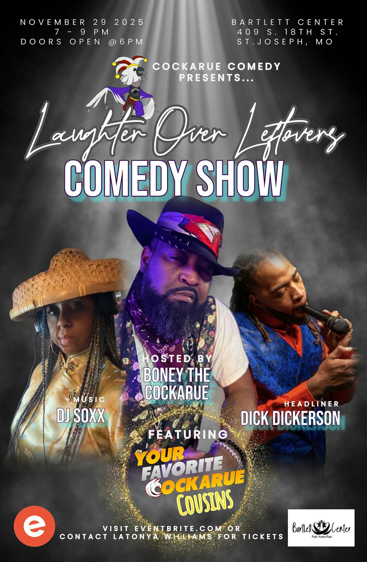 CockaRue Comedy Presents...Laughter Over Leftovers Comedy Show, 29 November | Event in Saint Joseph | AllEvents