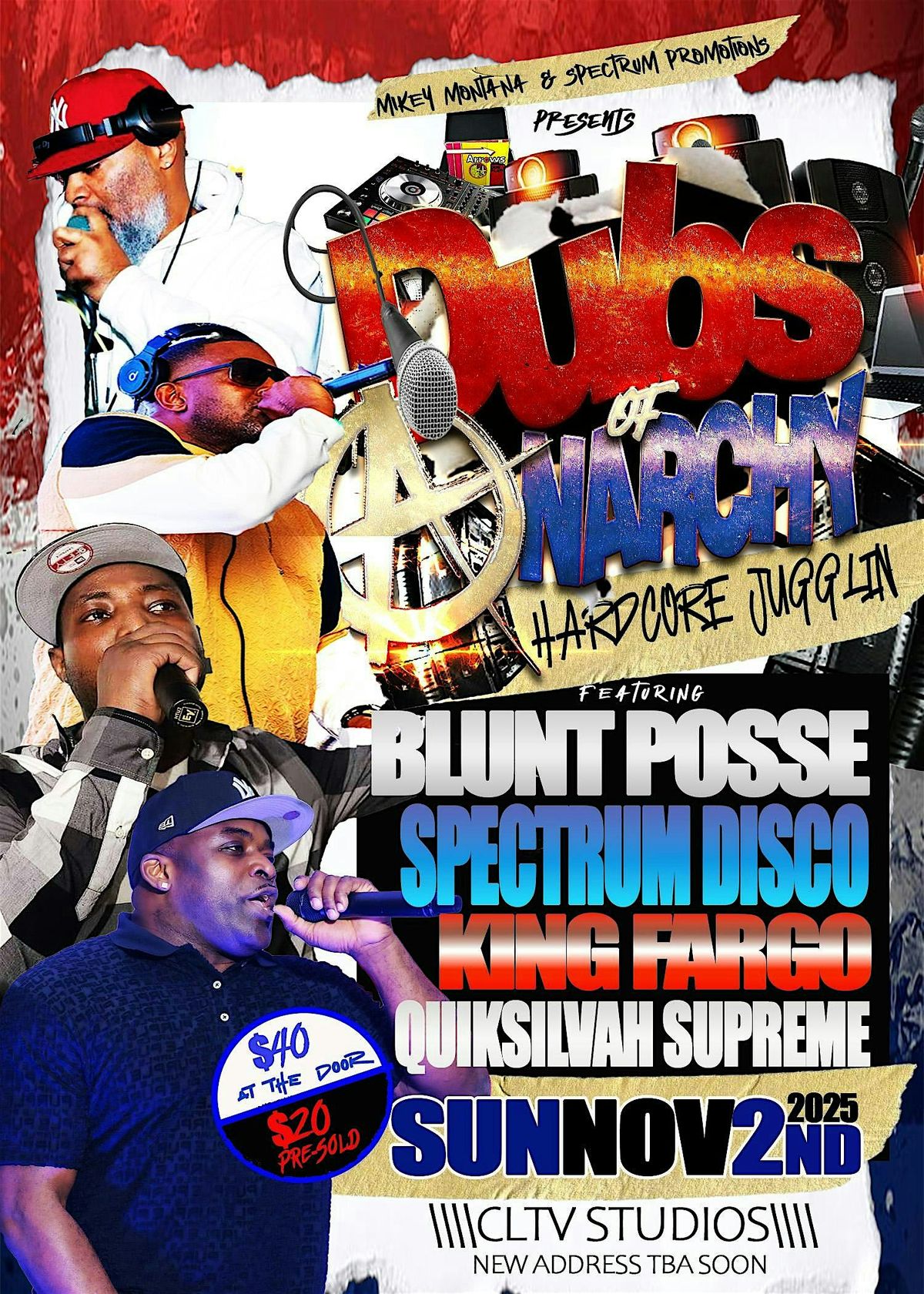 DUBS of ANARCHY "HARDCORE JUGGLIN", 2 November | Event in Stone Mountain | AllEvents