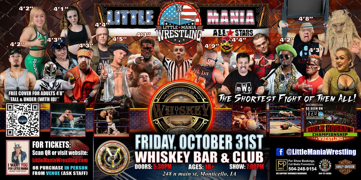 Monticello, IA - Little Mania Mini Wrestling @ Whiskey Bar & Club, 31 October | Event in Monticello | AllEvents