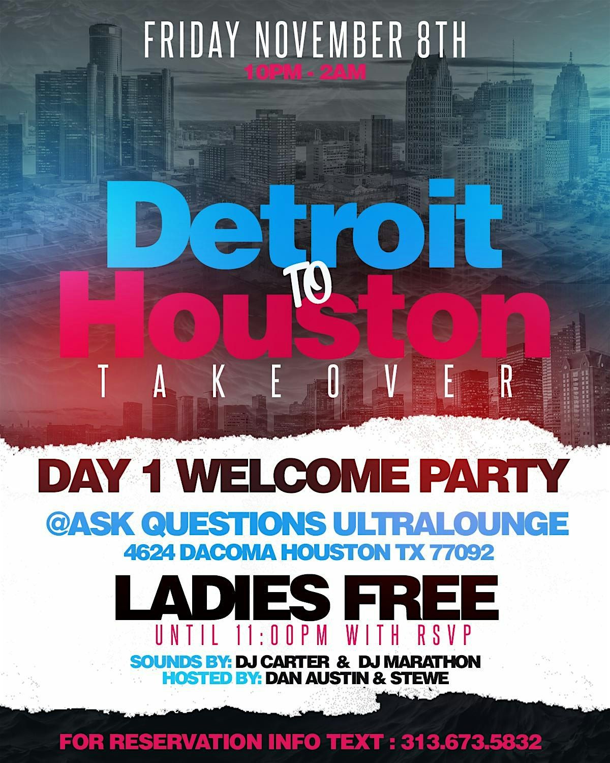 DET TO HTX - WEEKEND ALL ACCESS PASS, Ask Questions Ultralounge ...