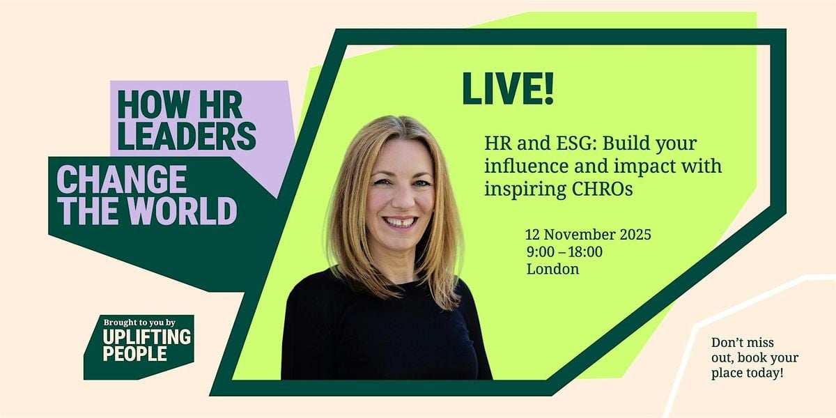 How HR Leaders Change the World - Live!, 12 November | Event in London | AllEvents