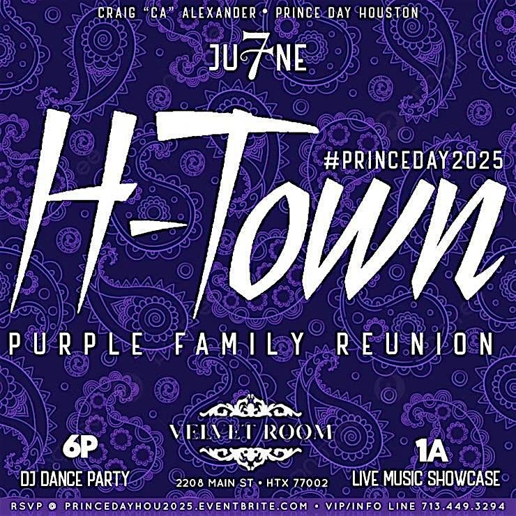 H-TOWN PURPLE FAMILY REUNION | PRINCE DAY 2025, 7 June | Event in Houston | AllEvents