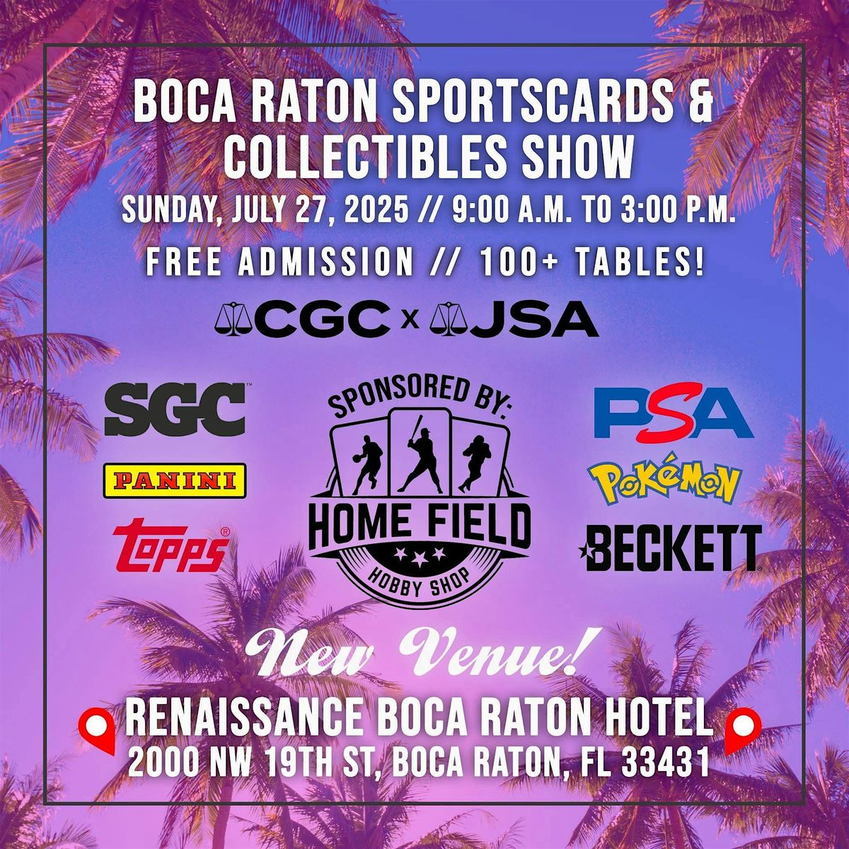 Boca card show *New venue*, 27 July | Event in Boca Raton | AllEvents