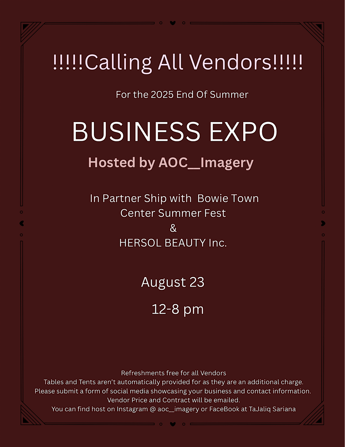 Vendors Event Expo, 23 August | Event in Bowie | AllEvents