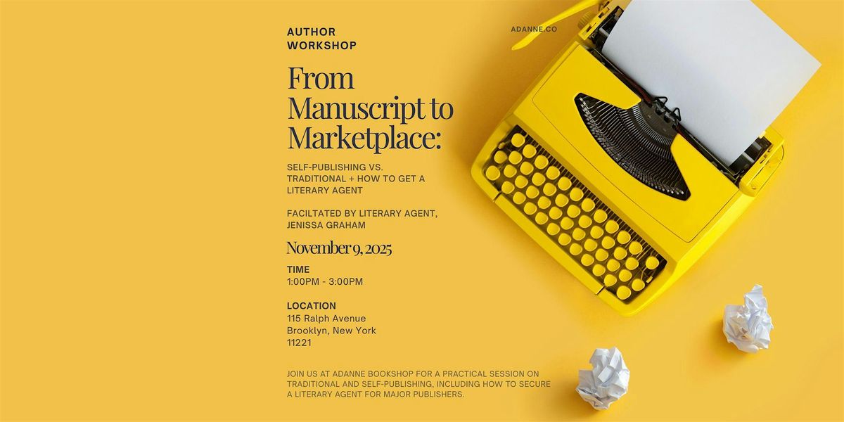 Self-Publishing vs. Traditional + How to Get a Literary Agent, 5 December | Event in brooklyn | AllEvents
