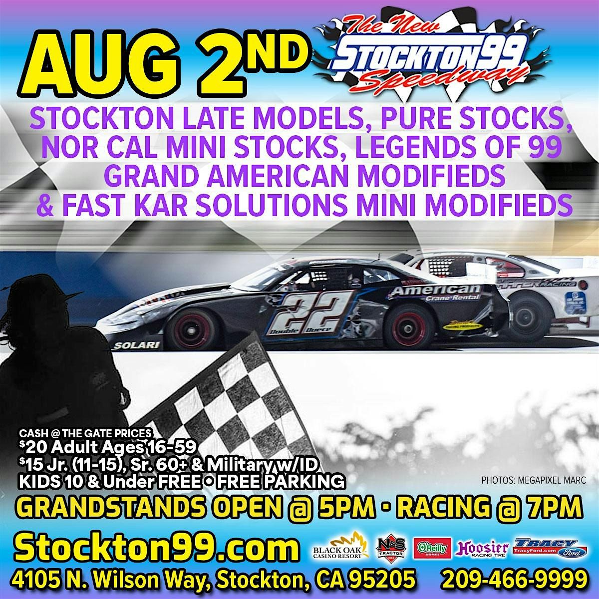 Stockton 99 Speedway August 2nd - Late Models, Pure Stocks & More, 2 August | Event in Stockton | AllEvents