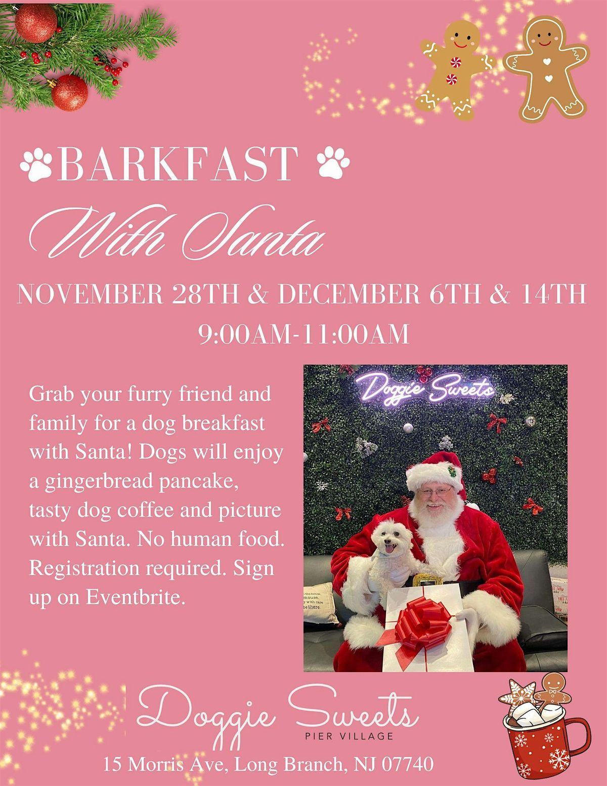 Barkfast With Santa, 6 December | Event in Long Branch | AllEvents
