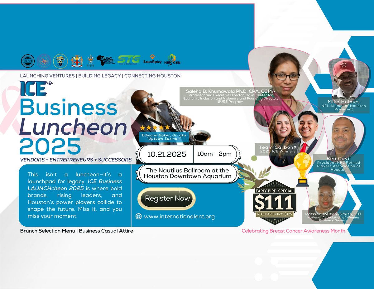 International Competition 4 Business Luncheon 2025: A Launchpad for Legacy, 21 October | Event in Houston