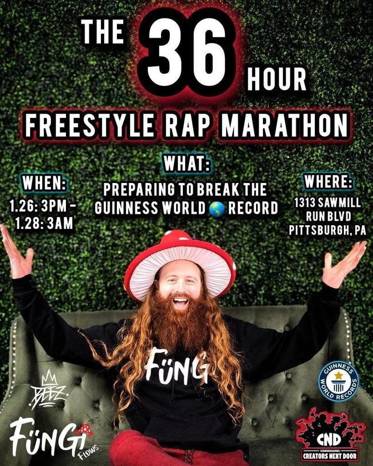 36 Hour Rap Marathon!!! , 1313 Saw Mill Run Blvd, Pittsburgh, PA 15226 ...