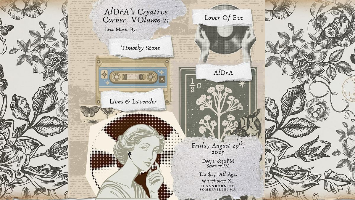 Timothy Stone, Lions and Lavender, Lover Of Eve, ALDRA, 29 August | Event in Somerville | AllEvents