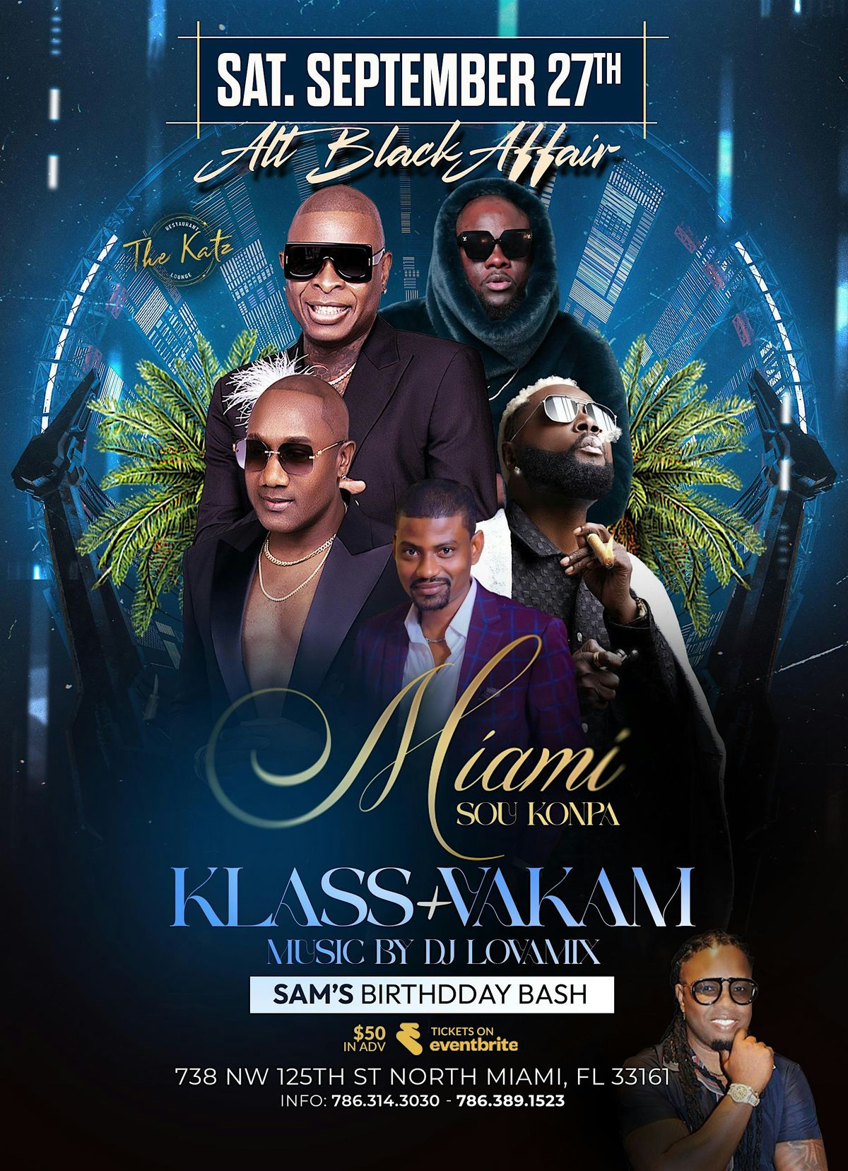 Klass &  Vakam / Miami Sou Konpa / Sam’s Birthday Bash, 27 September | Event in North Miami | AllEvents