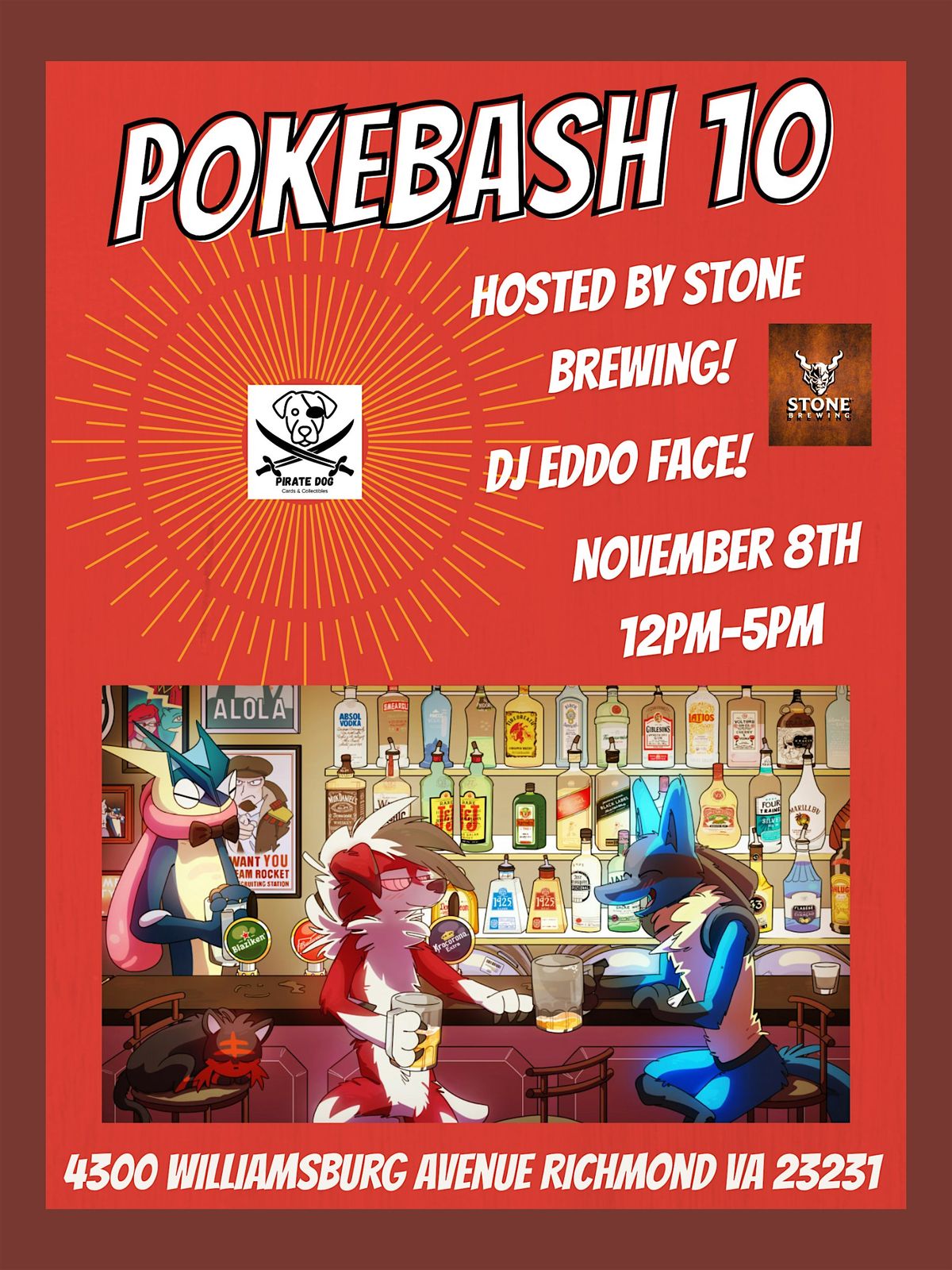 PDCC's PokeBash 10 TCG Card Show (Stone Brewing), 8 November | Event in Richmond | AllEvents