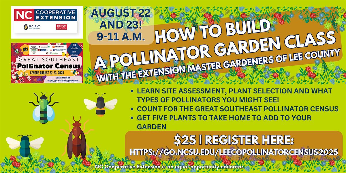 How to Create a Pollinator Garden Class, 22 August | Event in Sanford | AllEvents