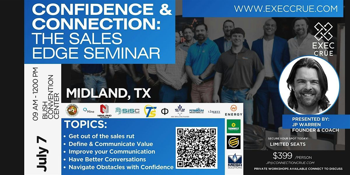 Confidence & Connection: The Sales Edge Seminar, 7 July | Event in Midland | AllEvents