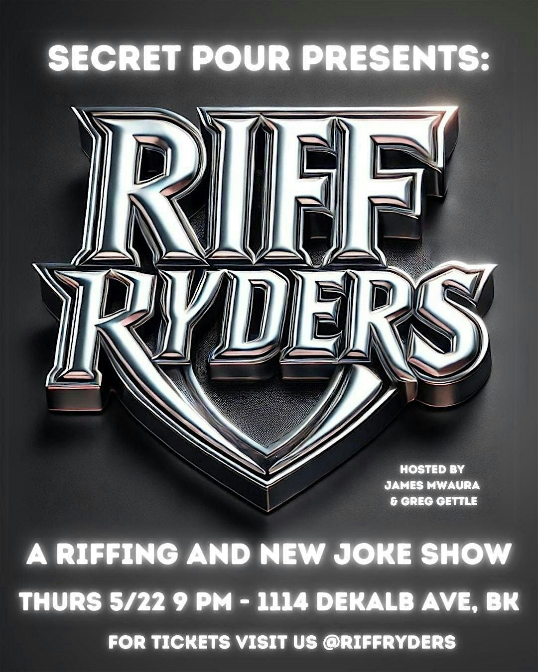Riff Ryders - A Riffing and New Joke Show, 22 May | Event in Brooklyn | AllEvents