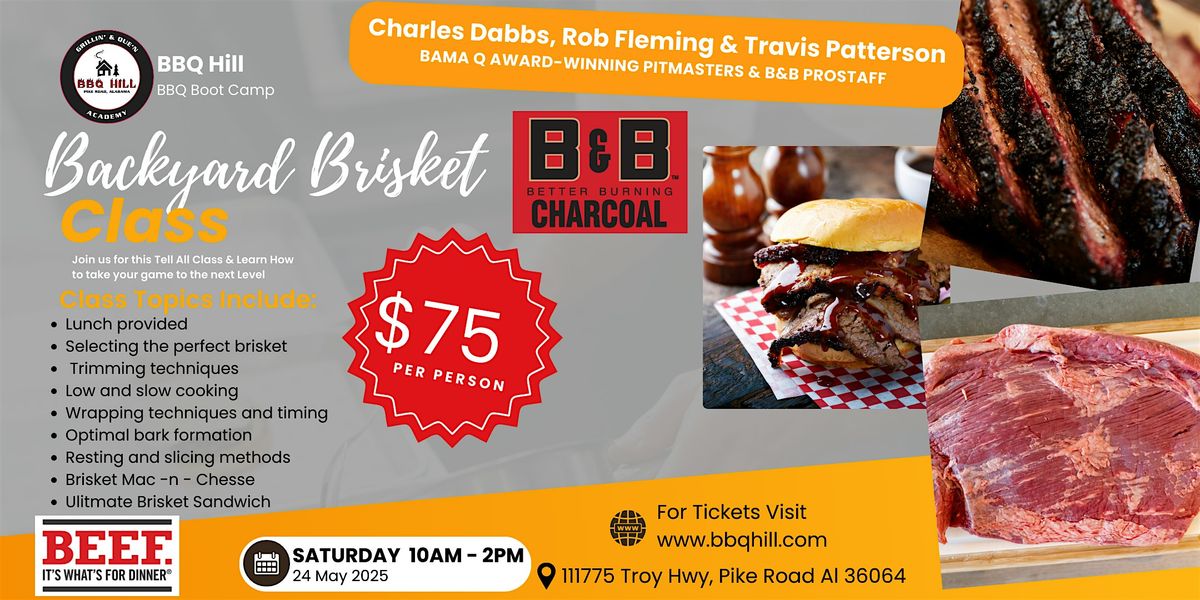 BBQ Hill Brisket Class, 24 May | Event in Pike Road | AllEvents