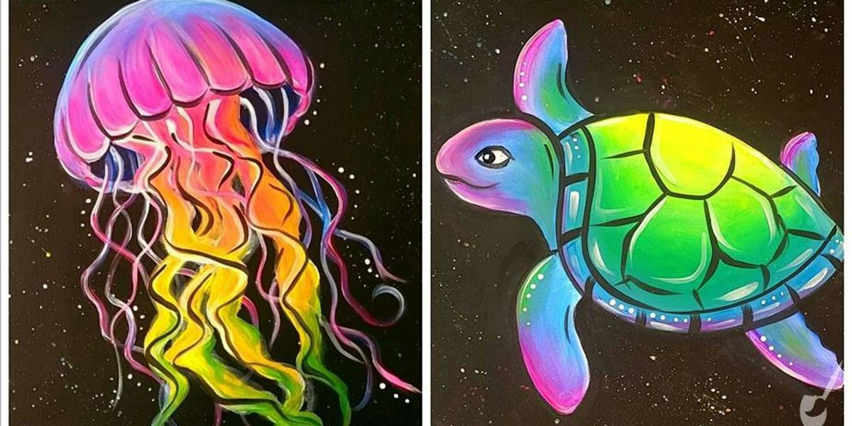 Glowing Friends Under Sea - Paint and Sip by Classpop!™, 11 June | Event in San Antonio | AllEvents