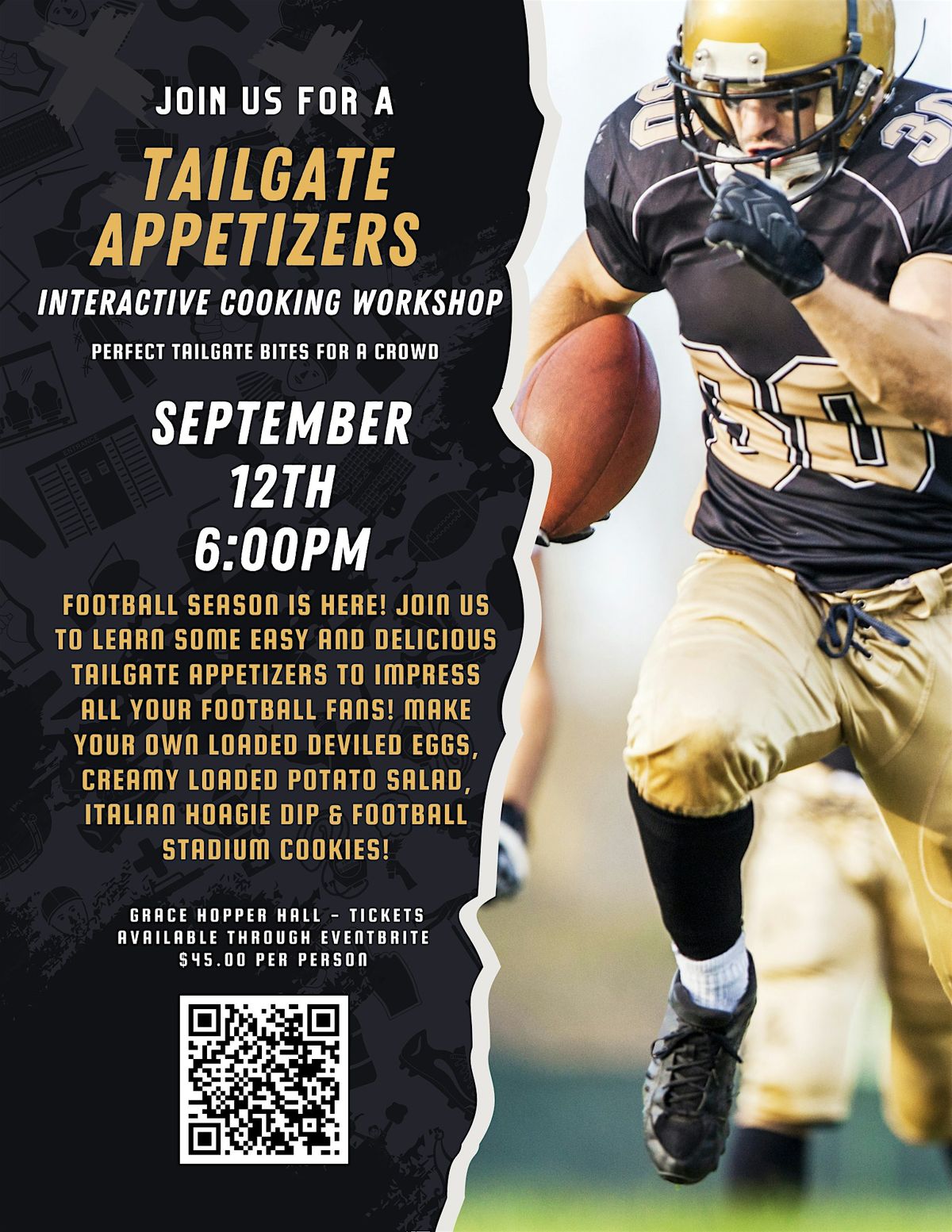 Tailgate Bites Workshop - Grace Hopper Hall, 12 September | Event in Orlando | AllEvents