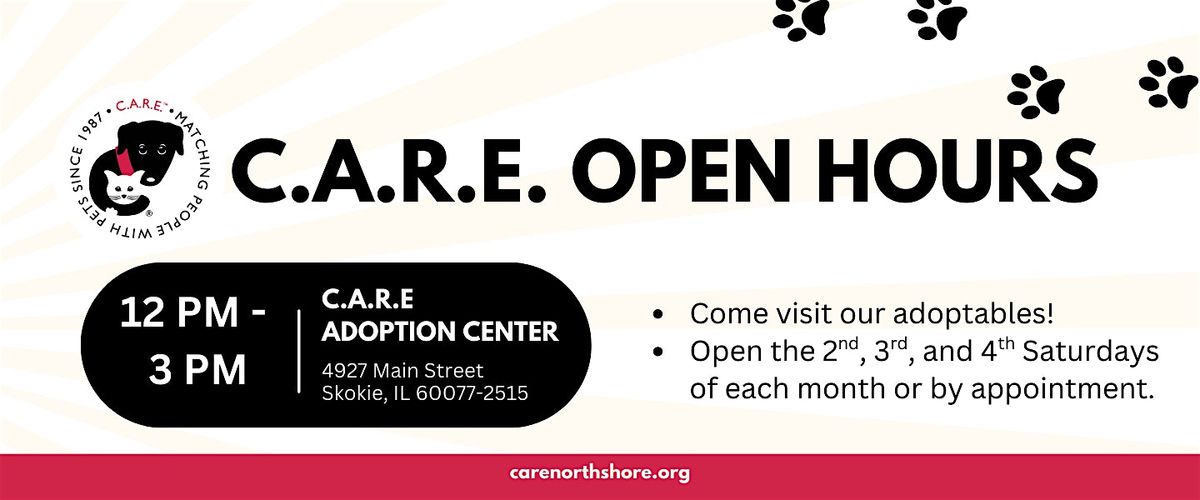 Visit C.A.R.E.'s Adoption Center – Open Hours!, 15 November | Event in Skokie | AllEvents