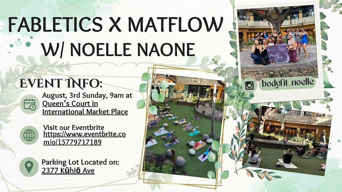 Fabletics x MatFLOW  W/ Noelle Naone, 3 August | Event in Honolulu | AllEvents