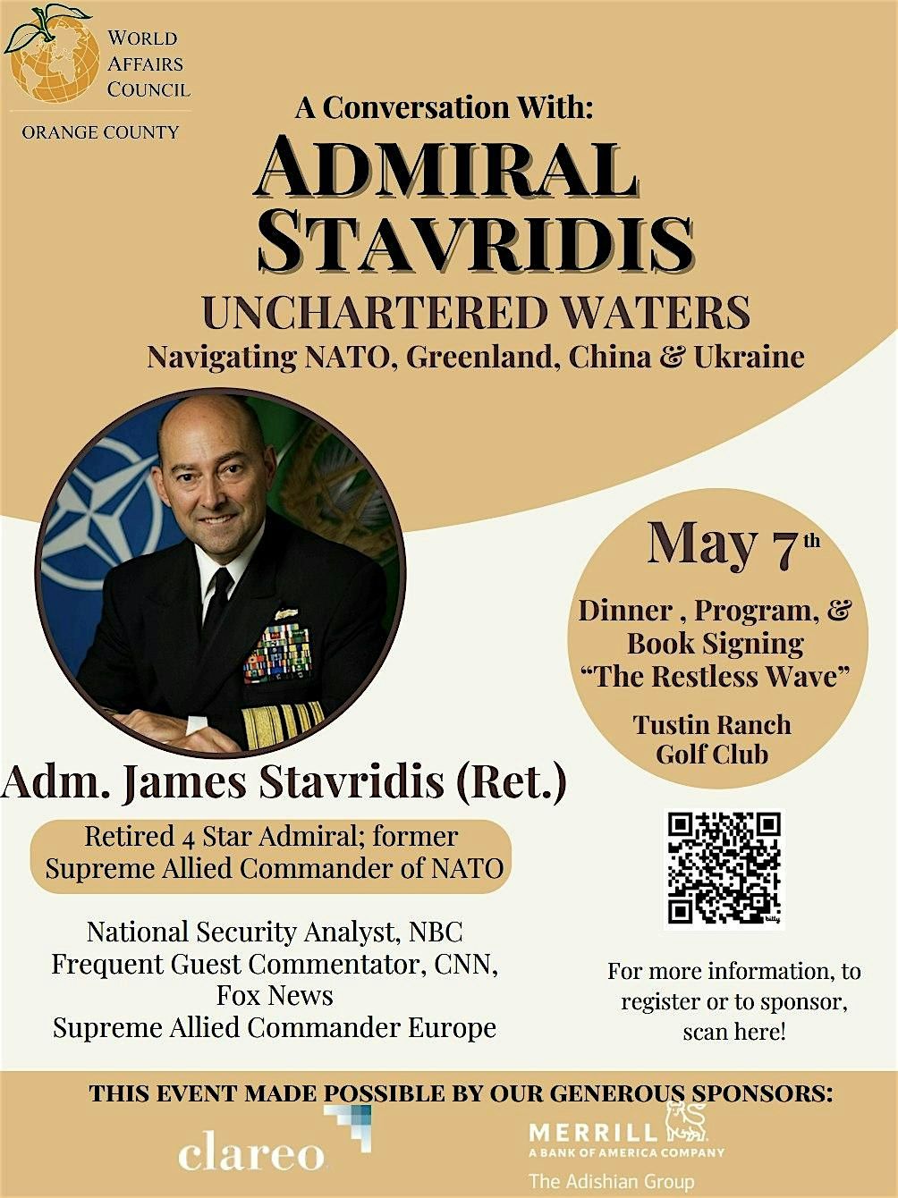 A Conversation with Admiral Stavridis: Uncharted Waters – Navigating NATO, | Event in Tustin | AllEvents