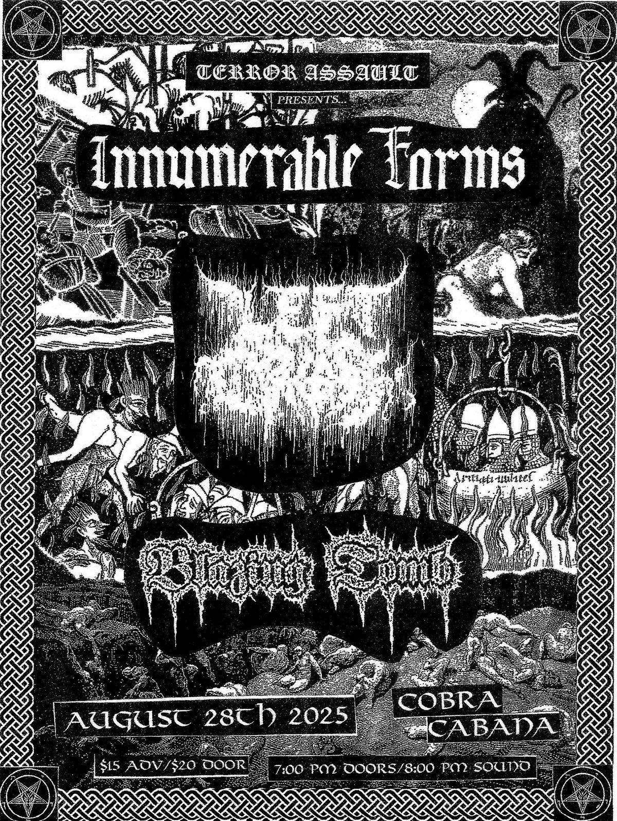 INNUMERABLE FORMS/ LEFT CROSS/ BLAZING TOMB @ COBRA CABANA 8/28, 28 August | Event in Richmond | AllEvents