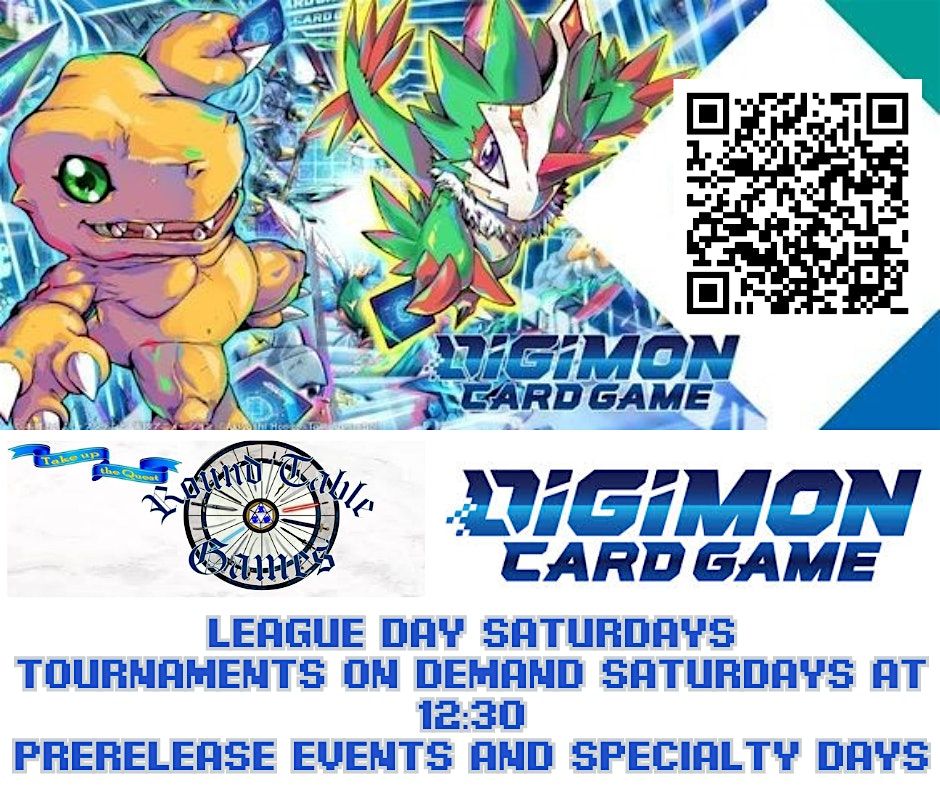 Digimon TCG Standard Tournament & League Saturdays at Round Table Games | Event in Carver | AllEvents