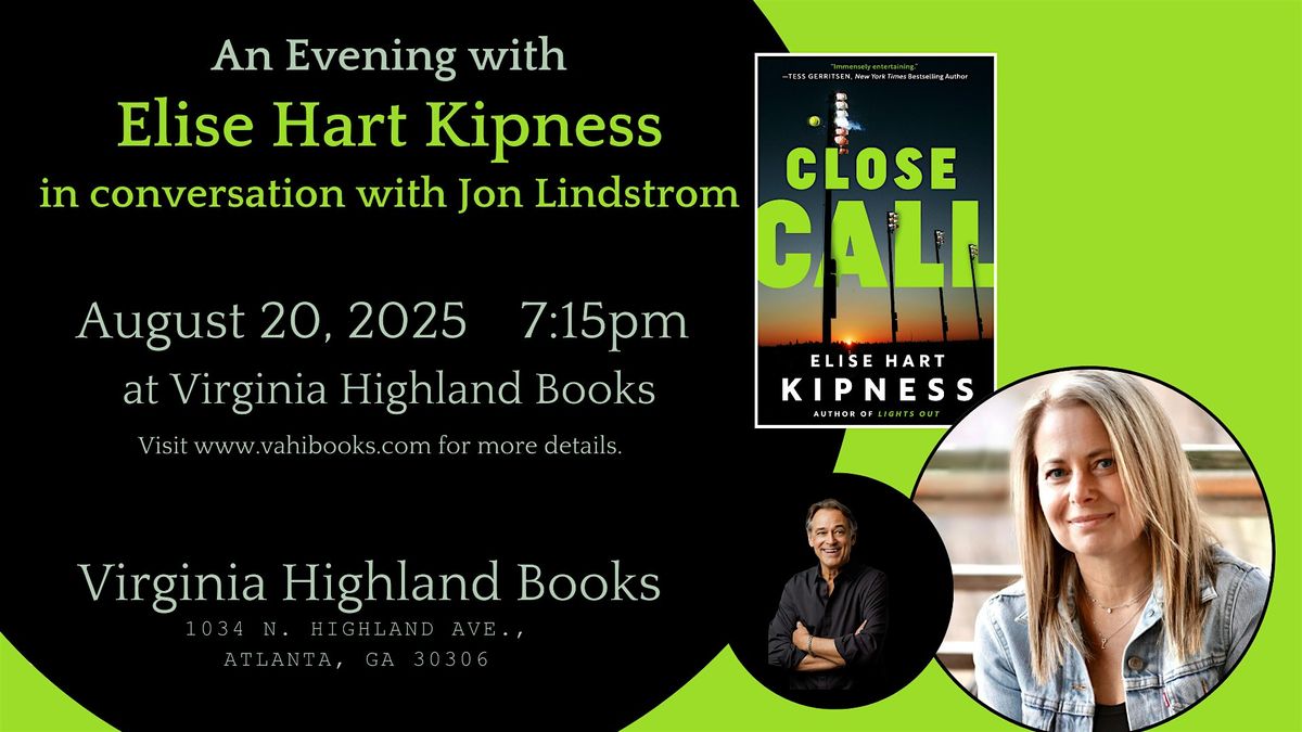 An Evening with Elise Hart Kipness in Conversation with Jon Lindstrom, 20 August | Event in Atlanta | AllEvents