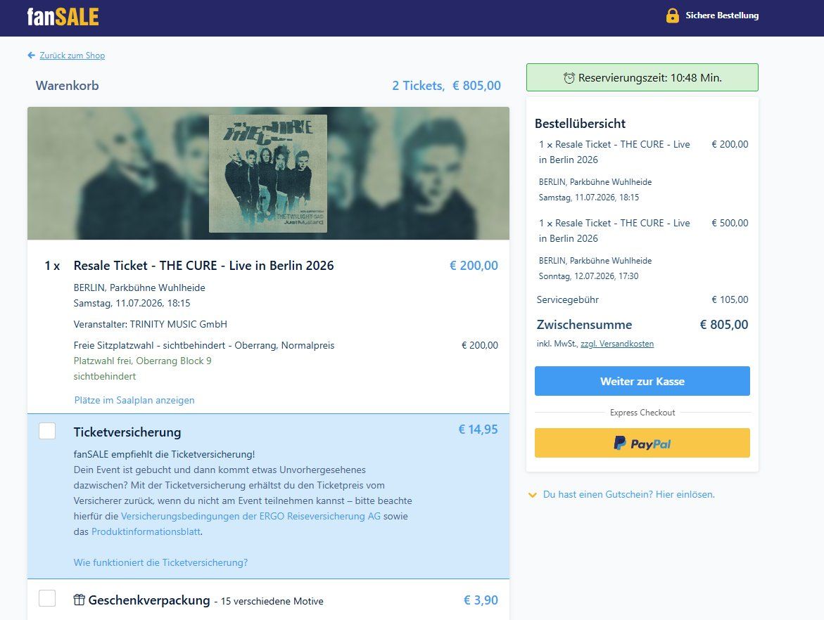 The Cure Berlin Tickets, 10 July | Event in Berlin | AllEvents