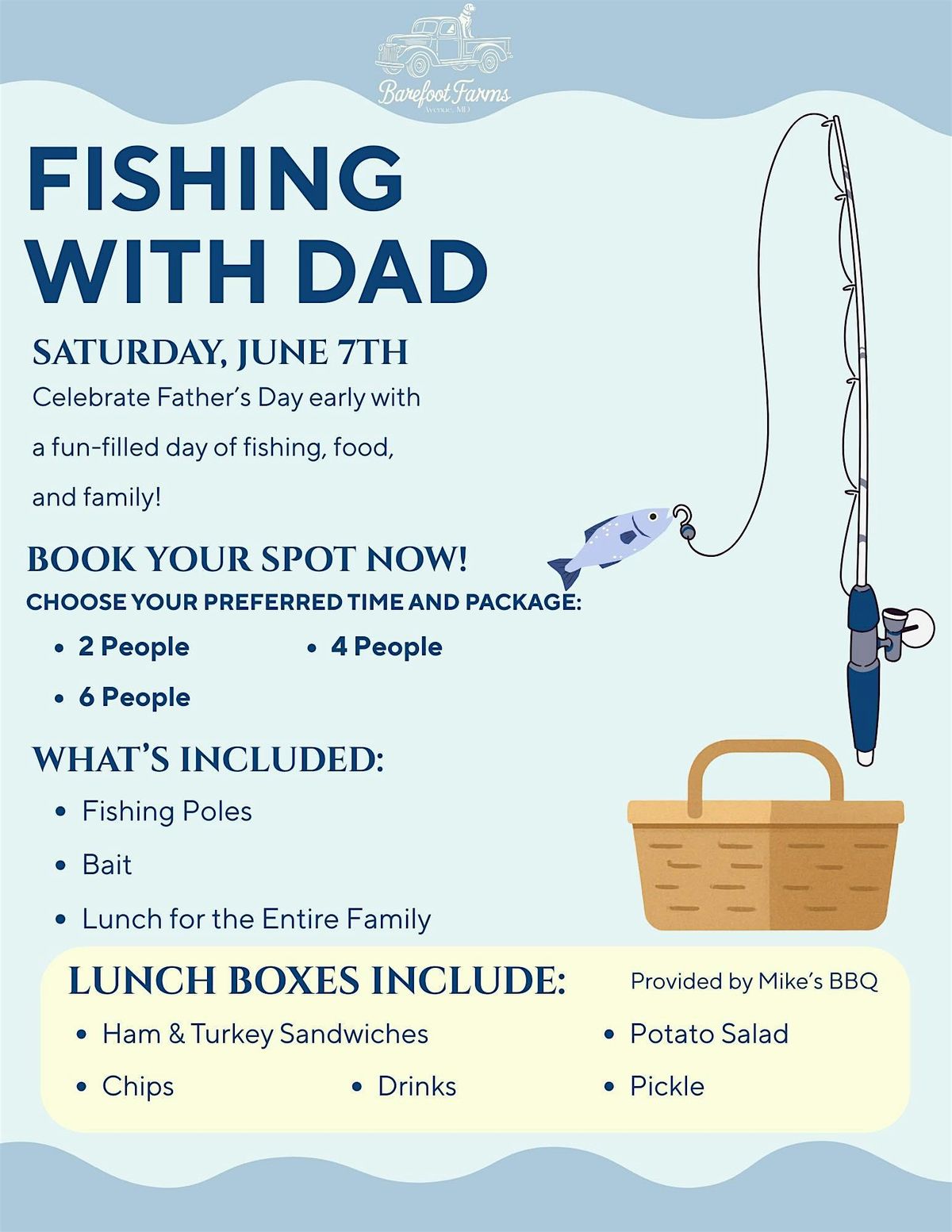 Fishing with Dad at Barefoot Farms! | Event in Avenue | AllEvents