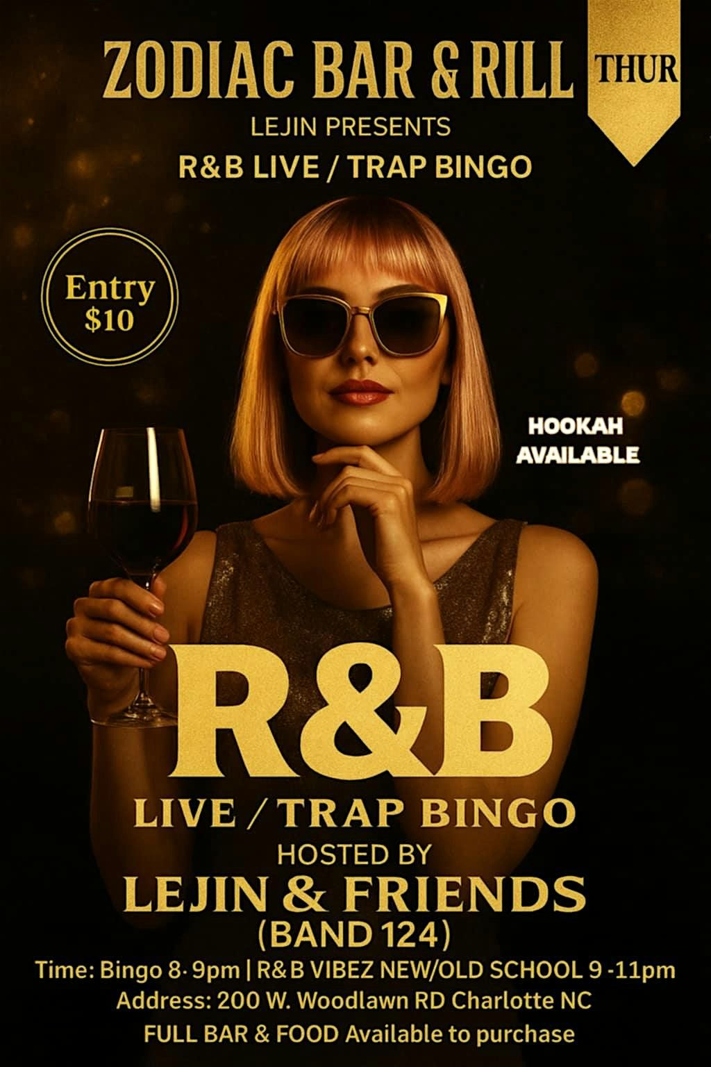 R&B LIVE/TRAP BINGO, 21 August | Event in Charlotte | AllEvents
