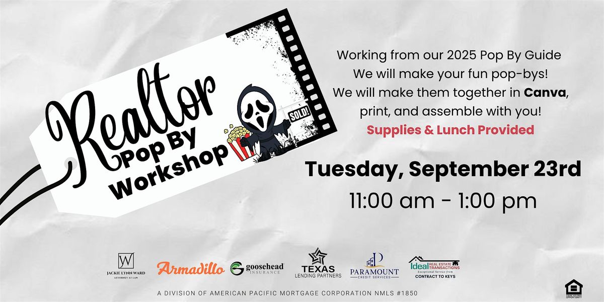 Realtor Pop By Workshop, 23 September | Event in Shavano Park | AllEvents