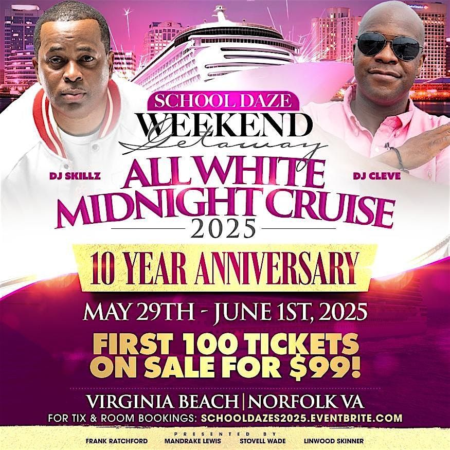 SCHOOLDAZES 2025- 10YR ANNIVERSARY DJ CLEVE 80s/90s & DJ SKILLZ ALL WHITE, 29 May | Event in Norfolk | AllEvents