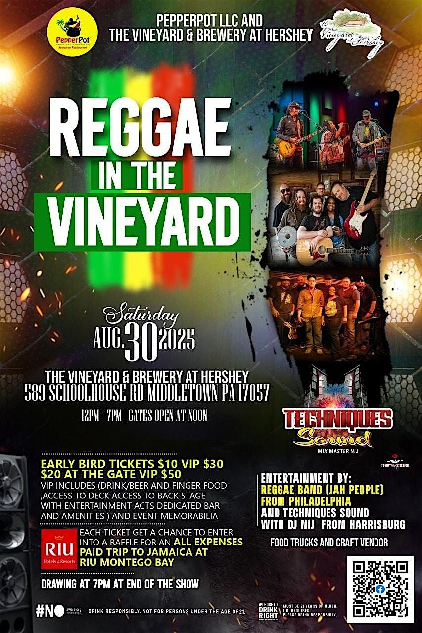 Reggae in the Vineyard at The Vineyard at Hershey, 30 August | Event in Middletown | AllEvents