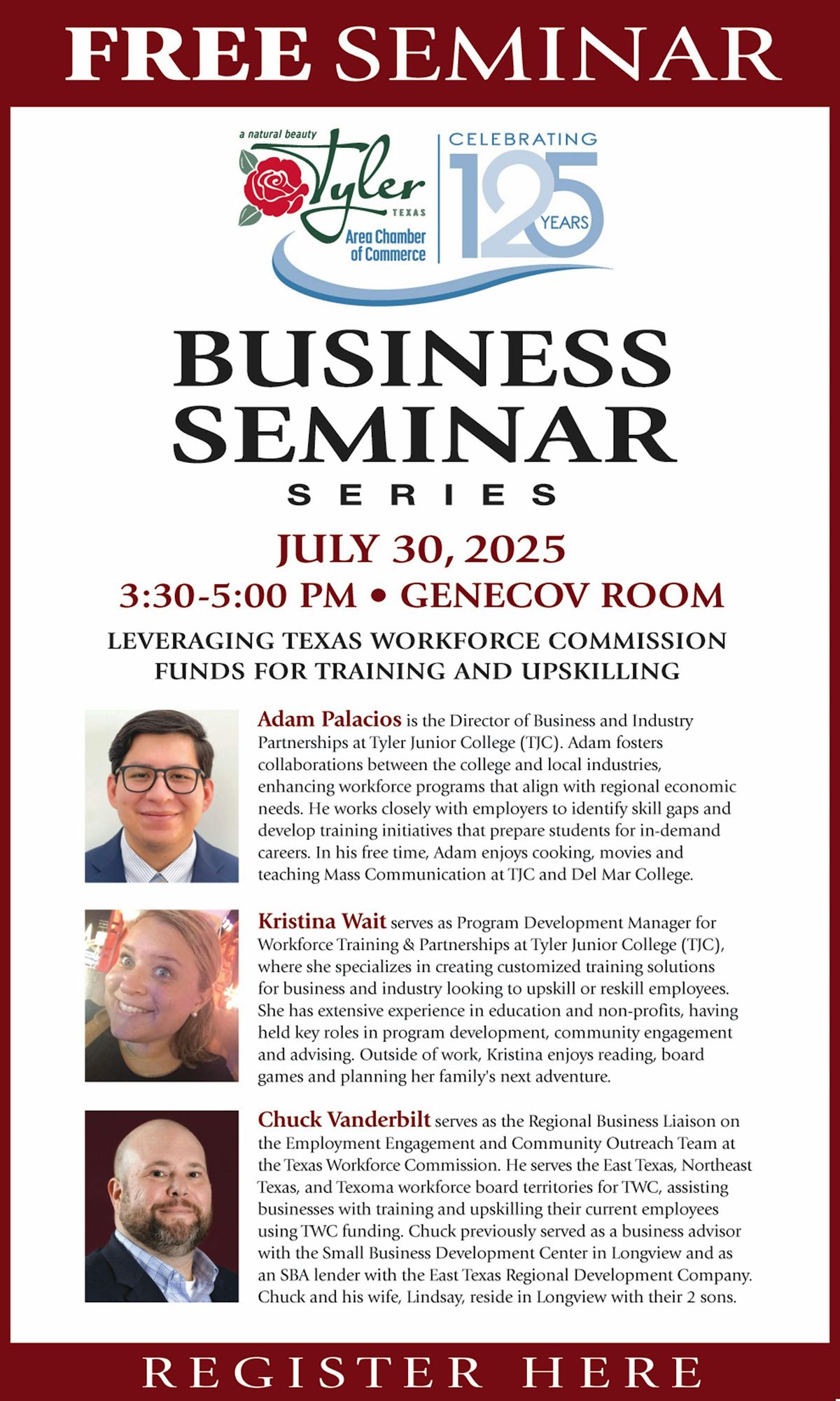 2025 BUSINESS LEADERS SERIES-FREE SEMINAR-PANEL DISCUSSION, 30 July | Event in Tyler | AllEvents