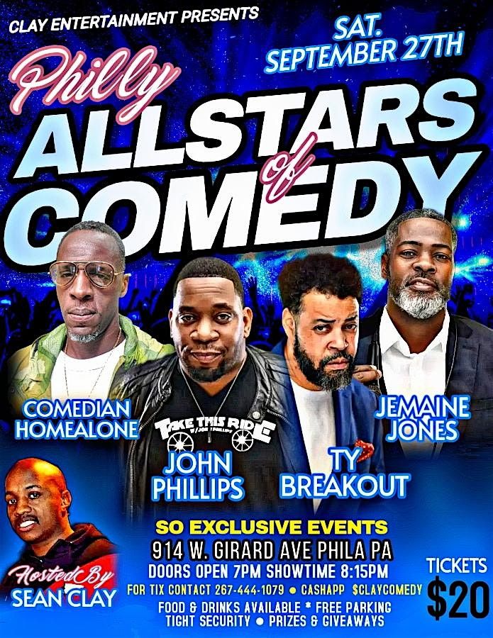 Philly All-Stars of Comedy, So Exclusive Events, Philadelphia, 27 ...
