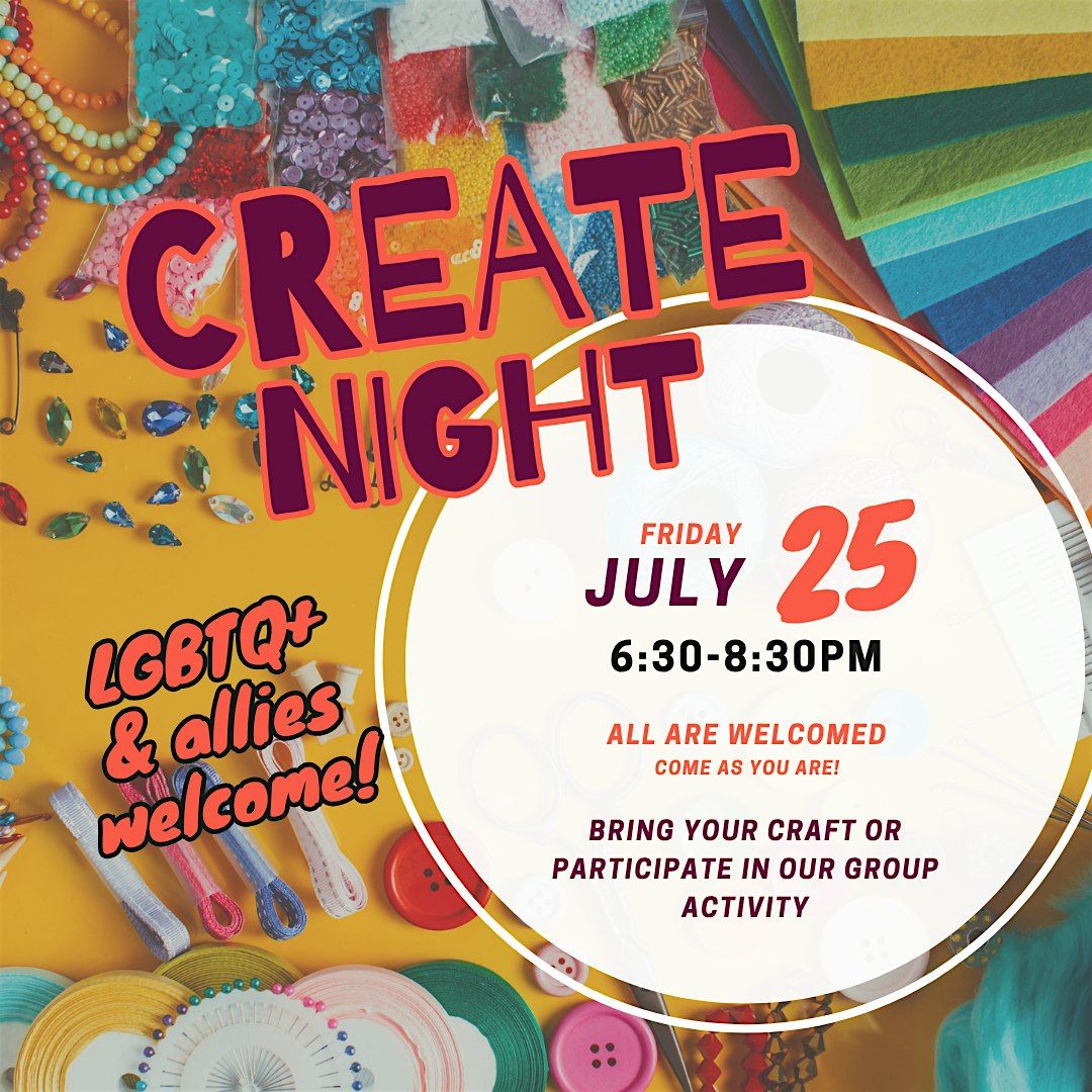 Create Night at the Bridgeport Pride Center, 25 July | Event in Bridgeport | AllEvents