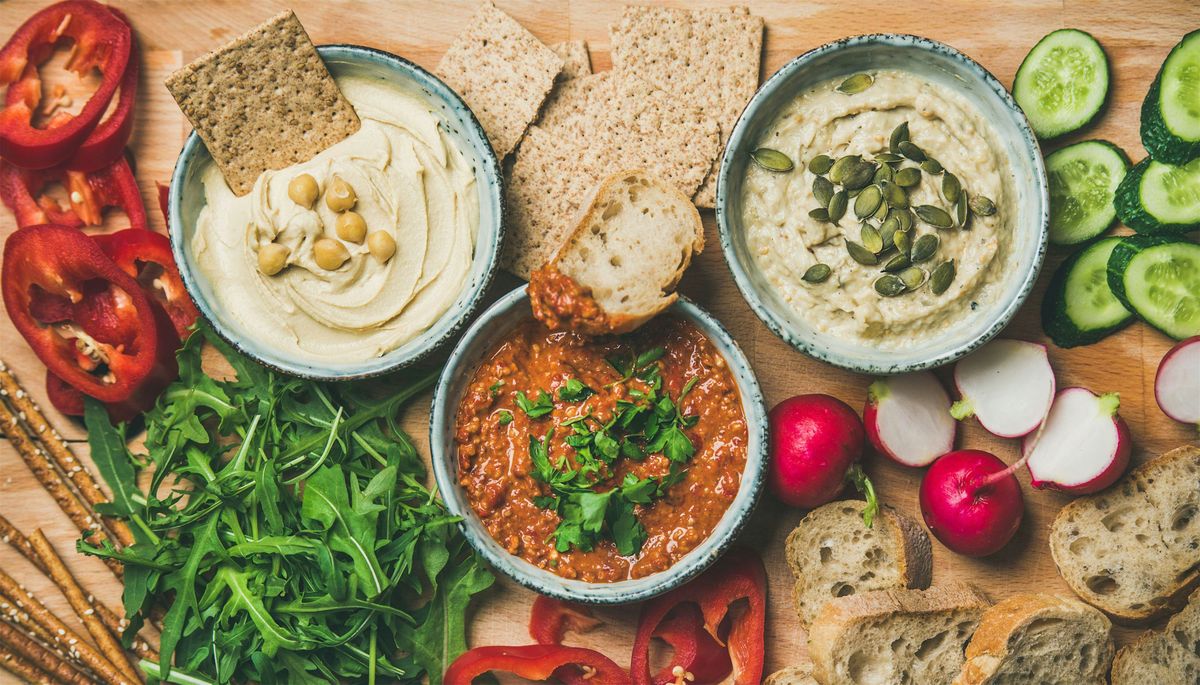 Cooking Class: Summer Mezze, Mediterranean Dips from Scratch, 19 July | Event in Davis | AllEvents