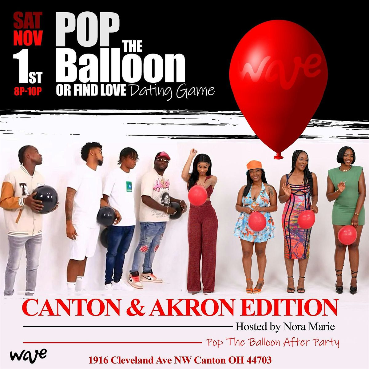 Pop the Balloon or Find Love – Canton & Akron Edition  Hosted by Nora Marie, 1 November | Event in Canton