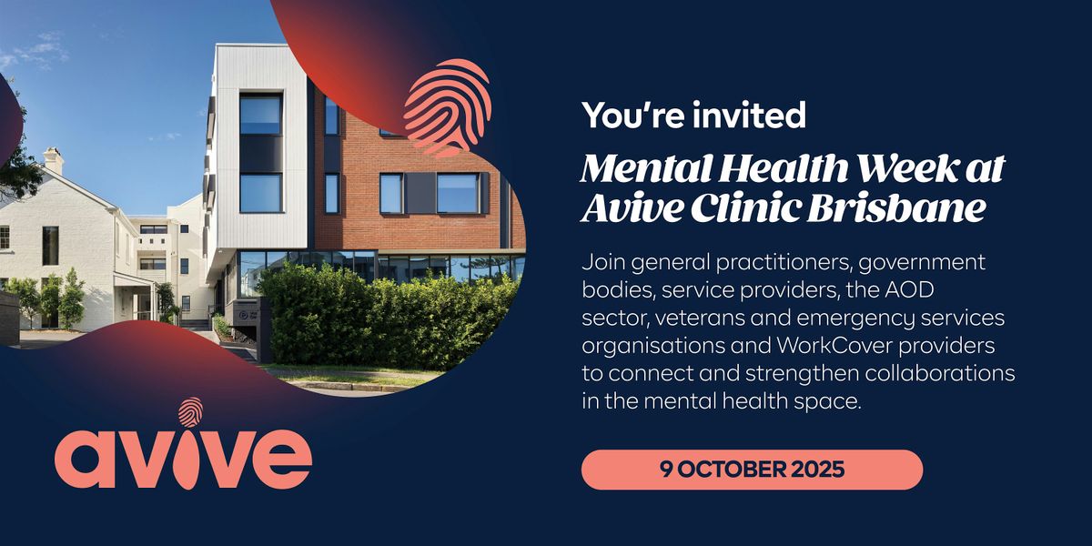 Mental Health Week at Avive Clinic Brisbane, 9 October | Event in Windsor | AllEvents