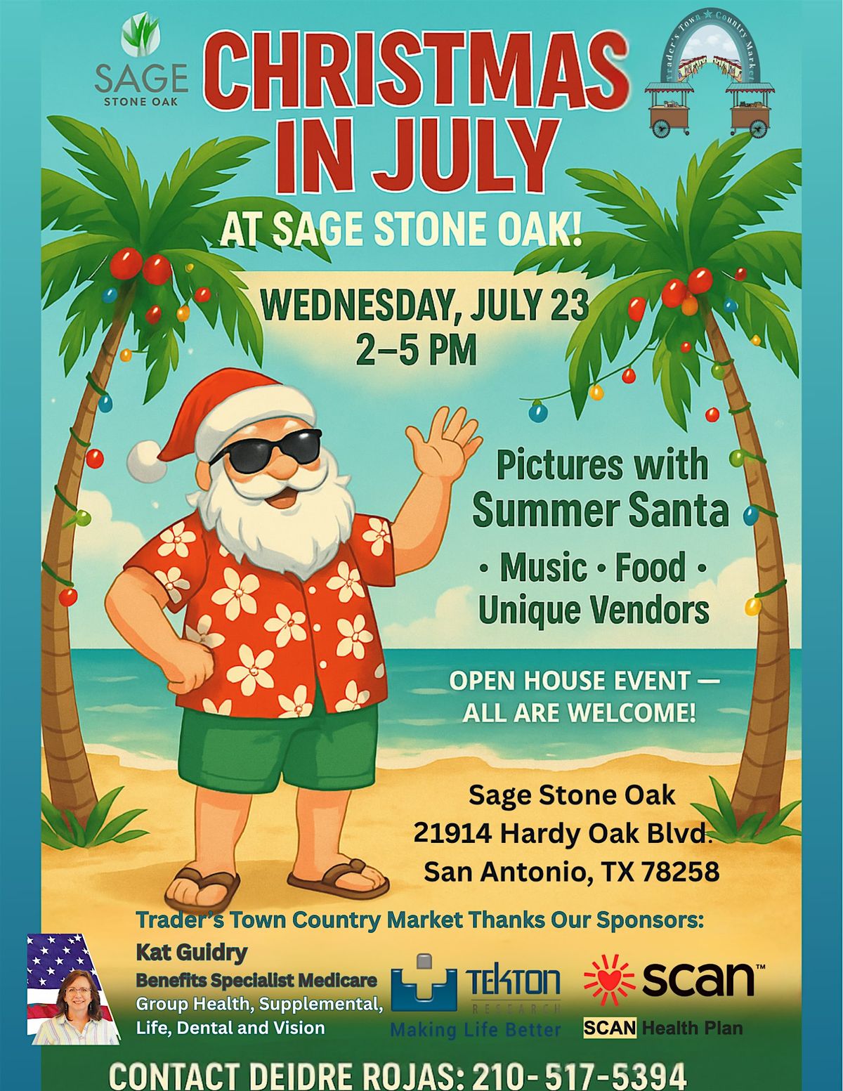 Summer Santa is here!  Join us for Christmas in July at Sage Stone Oak! | Event in San Antonio | AllEvents
