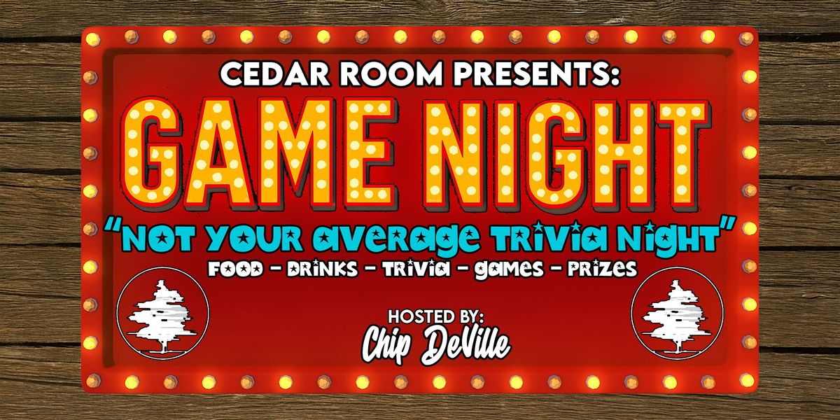 Cedar Room Presents: Game Night | Event in Campbell | AllEvents