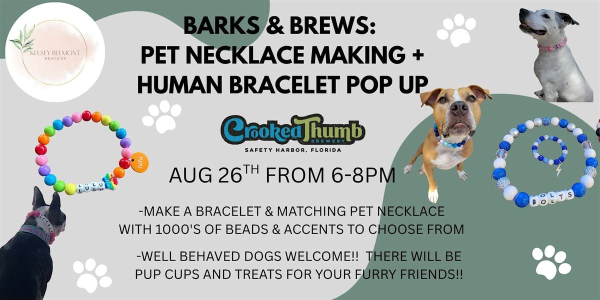 Barks & Brews Bead Bar Pop Up, 26 August | Event in Safety Harbor | AllEvents