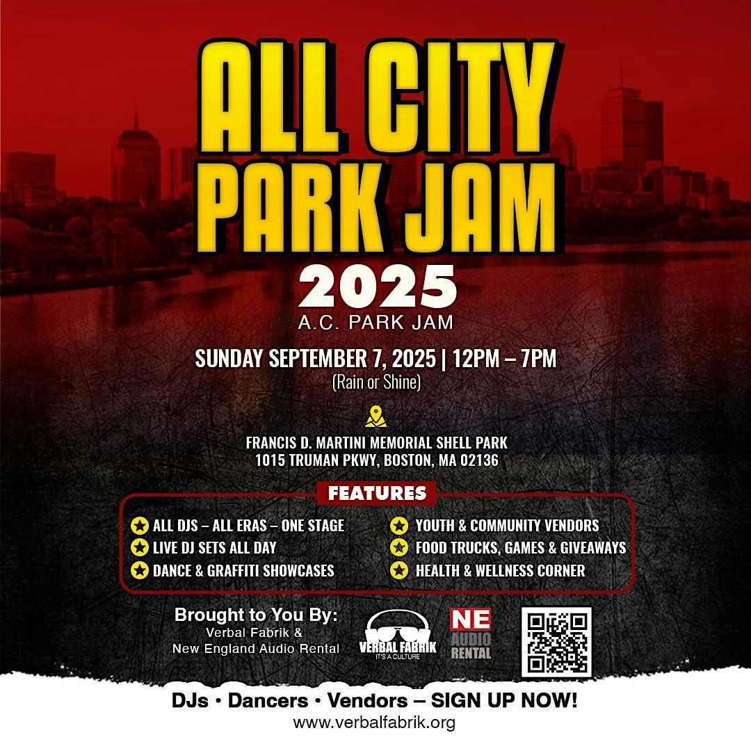 ALL CITY PARK JAM 2025, 7 September | Event in Boston | AllEvents