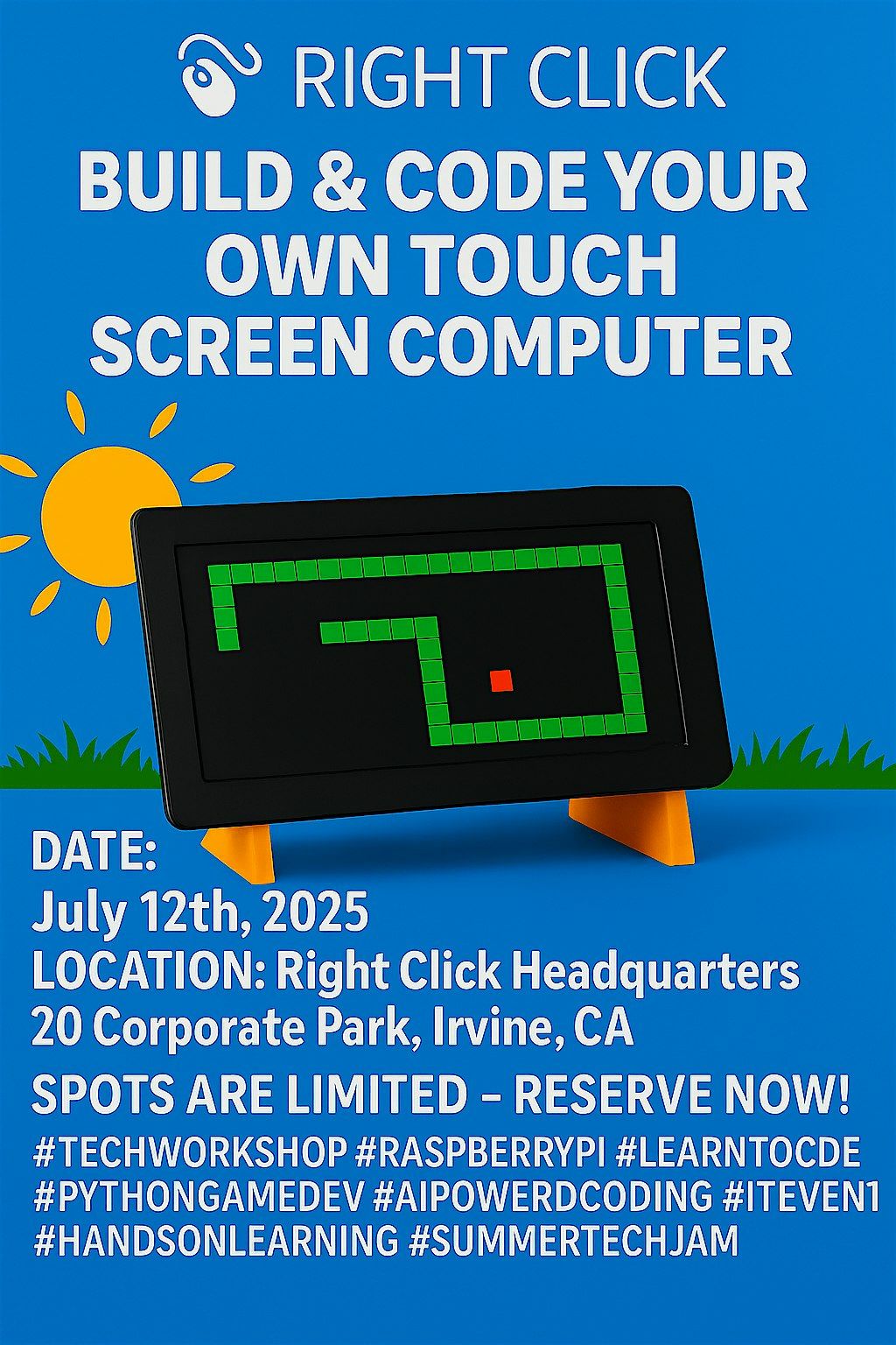 Right Click Build & Code Your Own Touch Screen Computer, 12 July | Event in Irvine | AllEvents