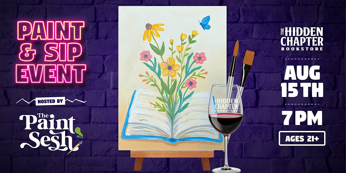 Paint & Sip Painting Event in Fort Thomas, KY – “Pages in Bloom”, 15 August | Event in Fort Thomas