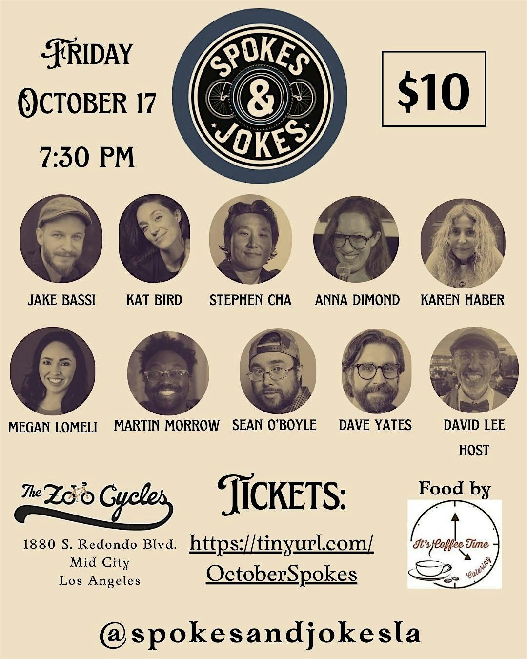 OCTOBER SPOKES AND JOKES: a stand up comedy show at The Zoo Cycles LA, 17 October | Event in Los Angeles | AllEvents