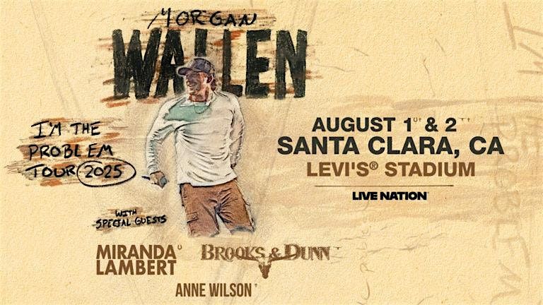 MORGAN WALLEN CONCERT BUS R/T SAN FRANCISCO TO LEVI'S STADIUM (FRI & SAT), 1 August | Event in San Francisco